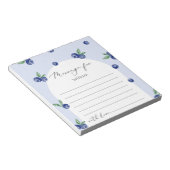 Blueberry zoete tijd capsule bericht notitieblok (Schuin)