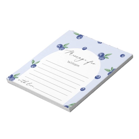 Blueberry zoete tijd capsule bericht notitieblok (Linkerzijde)