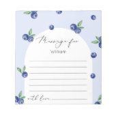 Blueberry zoete tijd capsule bericht notitieblok (Voorkant)