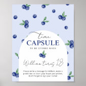 Blueberry zoete tijd capsule verjaardag poster (Voorkant)