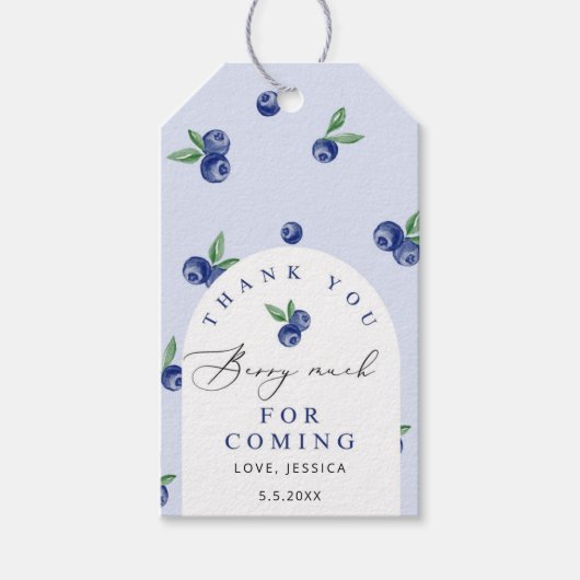 Blueberry zoete verjaardag cadeaulabel (Voorkant)