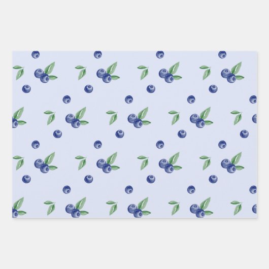 Blueberry zoete verjaardag inpakpapier vel (Voorkant)