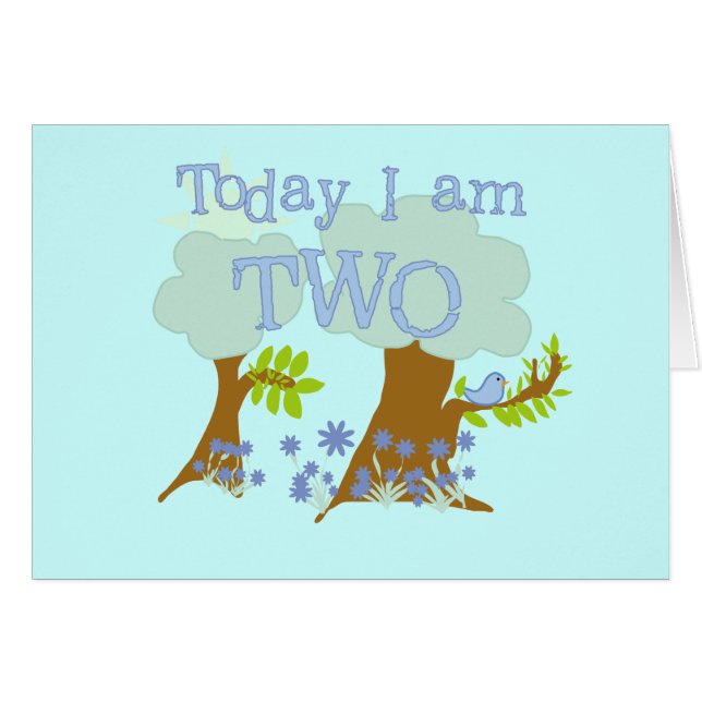 Bluebird 2e verjaardag Tshirts en geschenken (Voorkant Horizontaal)