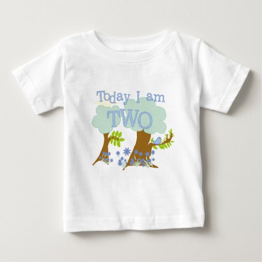 Bluebird 2e verjaardag Tshirts en geschenken (Voorkant)