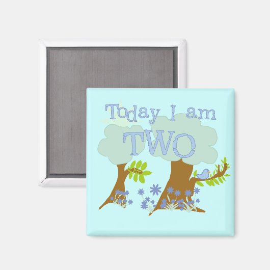 Bluebird 2e verjaardag Tshirts en geschenken Magneet (Voorkant / Achterkant)