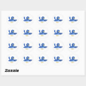Bluebird aanwijzen ronde sticker (Vel)