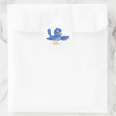 Bluebird aanwijzen ronde sticker (Tas)