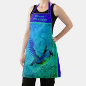 Bluebird Abstracte dierlijke kunst gepersonaliseer Schort (Insitu)