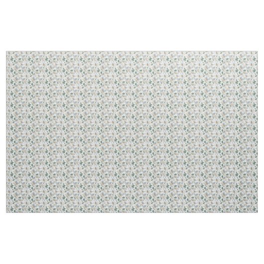 Bluebird and Blueberries Patterned Stof (Yard (91,4 cm))