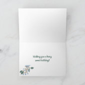 Bluebird and Blueberries Personalized Birthday Kaart (Binnen)