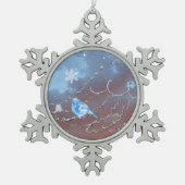 Bluebird and Gift Tin Sneeuwvlok Ornament (Voorkant)