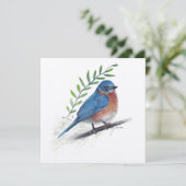 Bluebird Art Bird Kaart (Staand voorkant)