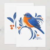 Bluebird Bedankkaart (Voorkant / Achterkant)