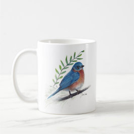 Bluebird Bird Art Coffee Mok