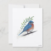Bluebird Bird Art Feestdagenkaart (Voorkant)