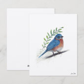 Bluebird Bird Art Feestdagenkaart (Voorkant / Achterkant)