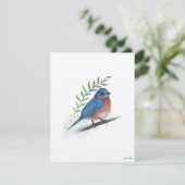 Bluebird Bird Art Feestdagenkaart (Staand voorkant)