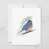 Bluebird Bird Art Feestdagenkaart (Voorkant)