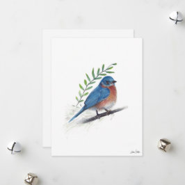 Bluebird Bird Art Feestdagenkaart