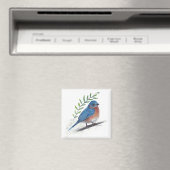 Bluebird Bird Art Magnet (Insitu (Vaatwasser))