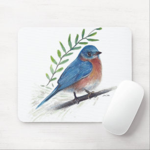 Bluebird Bird Art Muismat