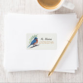 Bluebird Bird Art Return Label (Insitu)