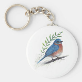 Bluebird Bird Art Sleutelhanger