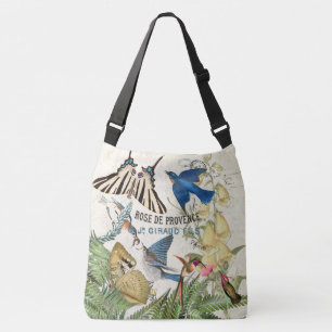 Bluebird Bird Butterfly Hummingbird Moth Canvas ta Crossbody Tas