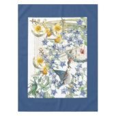 Bluebird Bird Narcissus Borage Flowers Tablecloth Tafelkleed (Voorkant)