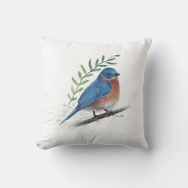 Bluebird Bird Waterverf Art Sierkussen