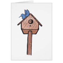 Bluebird Birdhouse...All Occasion Kaart...
