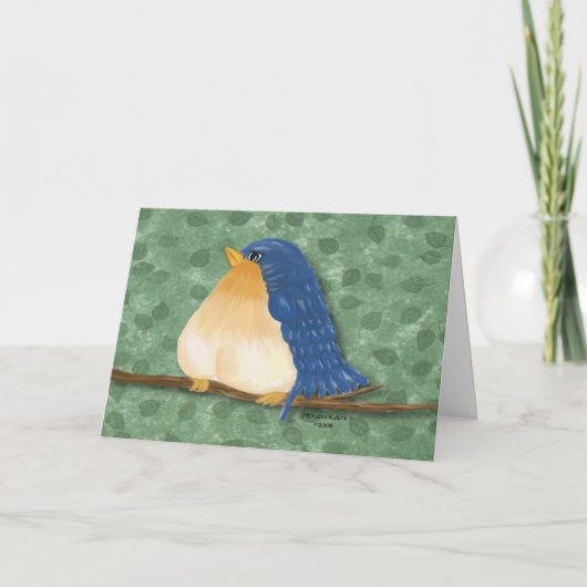 Bluebird Birthday Card Kaart (Voorkant)