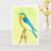 Bluebird Birthday Card Kaart (Gele Bloem)