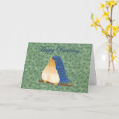 Bluebird Birthday Kaart (Grote Afdruk) (Gele Bloem)
