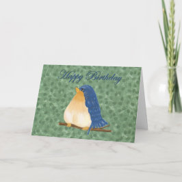 Bluebird Birthday Kaart (Grote Afdruk)
