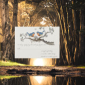 Bluebird Blooming Branch Wedding RSVP Kaartje