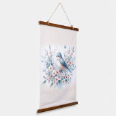 Bluebird Blossom Watercolor Serenity Hangend Wandkleed (Gebogen)