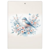 Bluebird Blossom Watercolor Serenity Klembord (Achterkant)