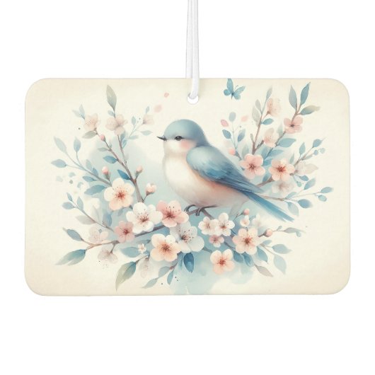 Bluebird Blossom Watercolor Serenity Luchtverfrisser (Voorkant)