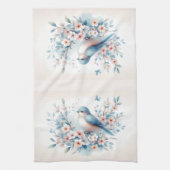 Bluebird Blossom Watercolor Serenity Theedoek (Verticaal)