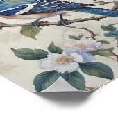  Bluebird & Blossoms Muurkunst Poster (Hoek)