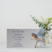 Bluebird bruiloft Save The Date (Staand voorkant)