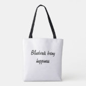 Bluebird canvas tas (Achterkant)