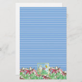 Bluebird Coneflowers Butterfly Spring Flower Briefpapier (Voorkant / Achterkant)