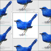 Bluebird Cotton Fabric Stof (Delen)