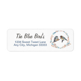 Bluebird Couple Art Etiket