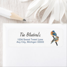 Bluebird Couple Art Etiket