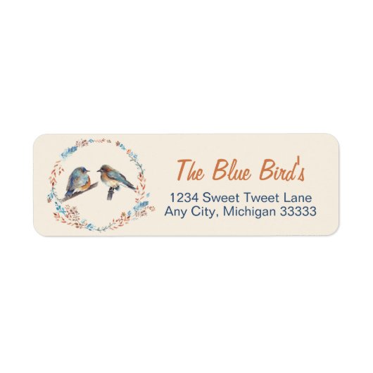 Bluebird Couple Art Label (Voorkant)