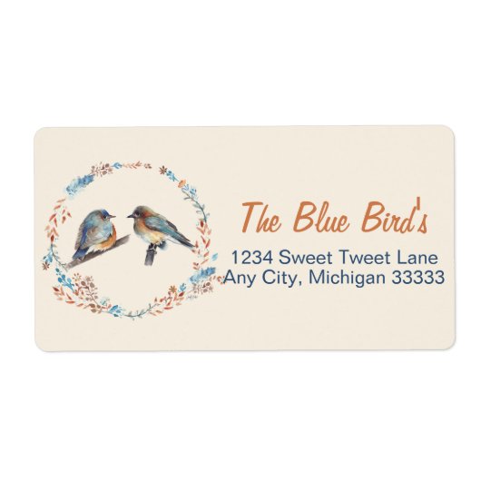 Bluebird Couple Art Label (Voorkant)