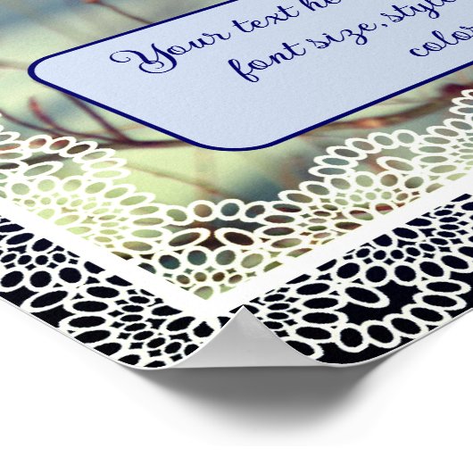 Bluebird Creëer Uw eigen tekst gepersonaliseerd Poster (Hoek)